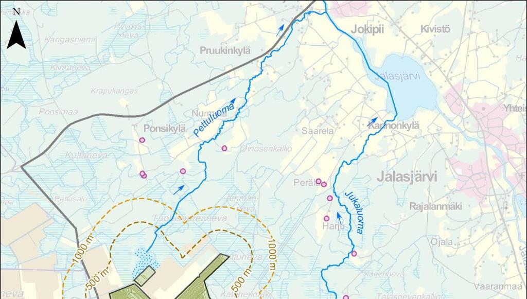 42 6.2 Nykytila 6.2.1 Alueen nykyinen käyttö Korvaneva sijaitsee Etelä-Pohjanmaalla Kurikan kaupungissa noin 6,5 km Jalasjärven kirkonkylältä lounaaseen.
