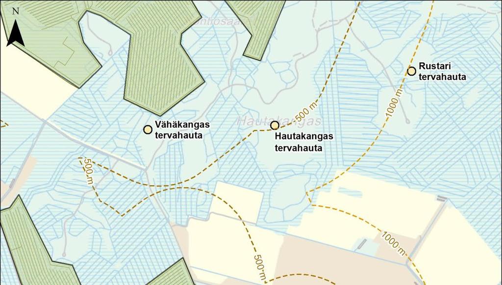 51 Kuva 7-2 Korvanevan hankealueen välittömässä läheisyydessä sijaitsevat kulttuuriperintökohteet. 7.3 Arviointimenetelmät ja epävarmuustekijät Vaikutukset maisemaan arvioitiin kohdekäyntien yhteydessä tehtyjen havaintojen ja karttatarkastelun perusteella.