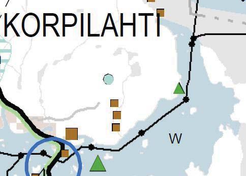 2 Kuva: Aluerajaus. Tervamäen ranta-asemakaava-alue on osoitettu sinisellä rasterilla ja ranta-asemakaavan muutos- ja laajennusalue punaisella katkoviivalla. 1.