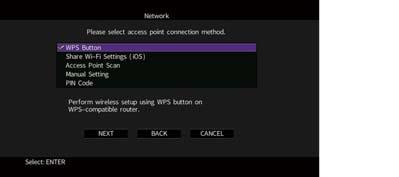 HDMI z Muut yhteydenmuodostustavat Jos langaton reititin (tukiasema) ei tue yhteydenmuodostusta WPS-painikkeella, noudata alla olevia ohjeita määrittääksesi langattoman verkon asetukset.