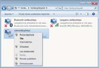 1. Verkkoon liittäminen 1.3 Manuaalinen verkkoliitännän asetus - Langallinen LAN - (jatkuu) 5) Napsauta hiiren oikealla painikkeella Lähiverkkoyhteys avataksesi valikon ja valitse Ominaisuudet.