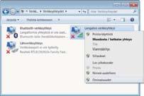 1. Verkkoon liittäminen 1.4 Manuaalinen verkkoliitännän asetus - Langaton LAN - (jatkuu) 1.4.2 Langattoman LAN-liitännän asetus Käytä Windows 7:n standardiversion langatonta LAN-toimintoa.