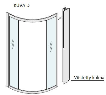 Vaihe 4 Laita irrotettu profiili paikalleen ja kiinnitä se lasissa olevaan profiiliin 4x10ruuveilla (kuva D) Nosta kehikko altaan päälle ja kiinnitä se paikallaan oleviin