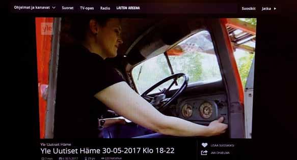 Museon näyttelyiden ohella myös Sussex-paloauto oli esillä mediassa.