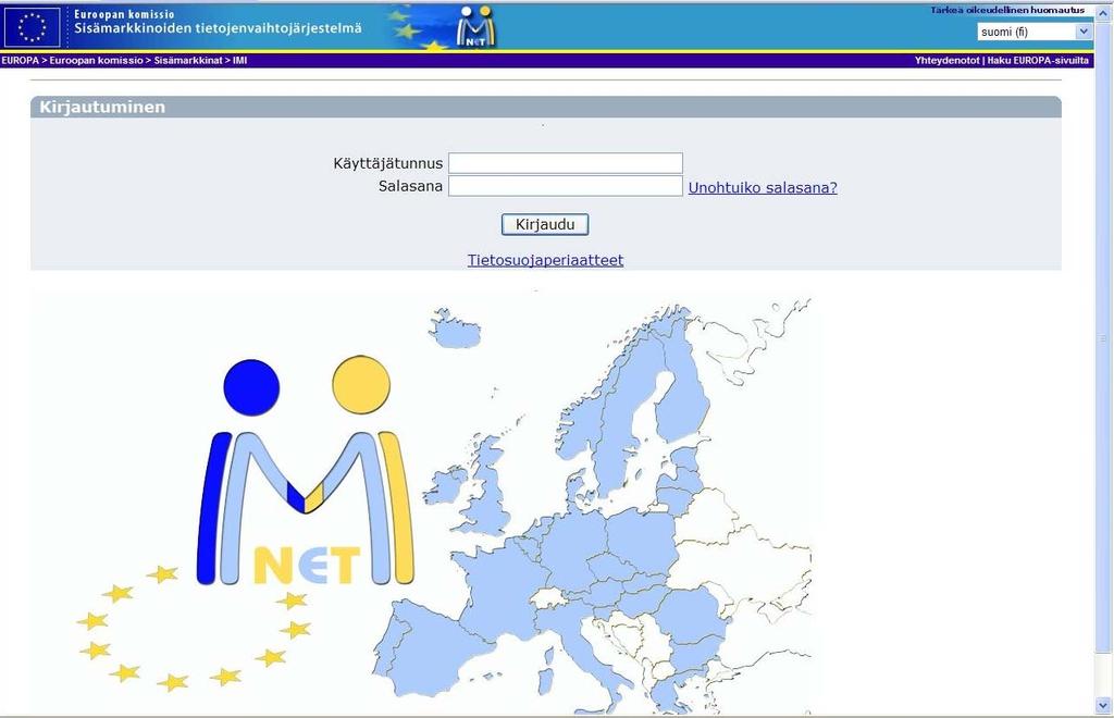 LIITE IMI-järjestelmän tietosuojasääntöjen täytäntöönpano-ohjeet 1.