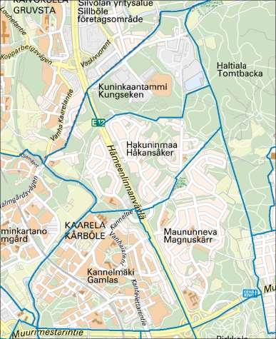 6-11-vuotiaiden määrän kasvu 1.1.2015-2025 Muut kuin Ruotsinkieliset 1-6-vuotiaat Kasvu vuoteen Osa-alue 1.1.2015 2020 2025 Kannelmäki 698 27 43 Maununeva 192-16 -13 Hakuninmaa 188-9 6 Kuninkaantammi 12 162 284 6-11-vuotiaat Kasvu vuoteen Osa-alue 1.