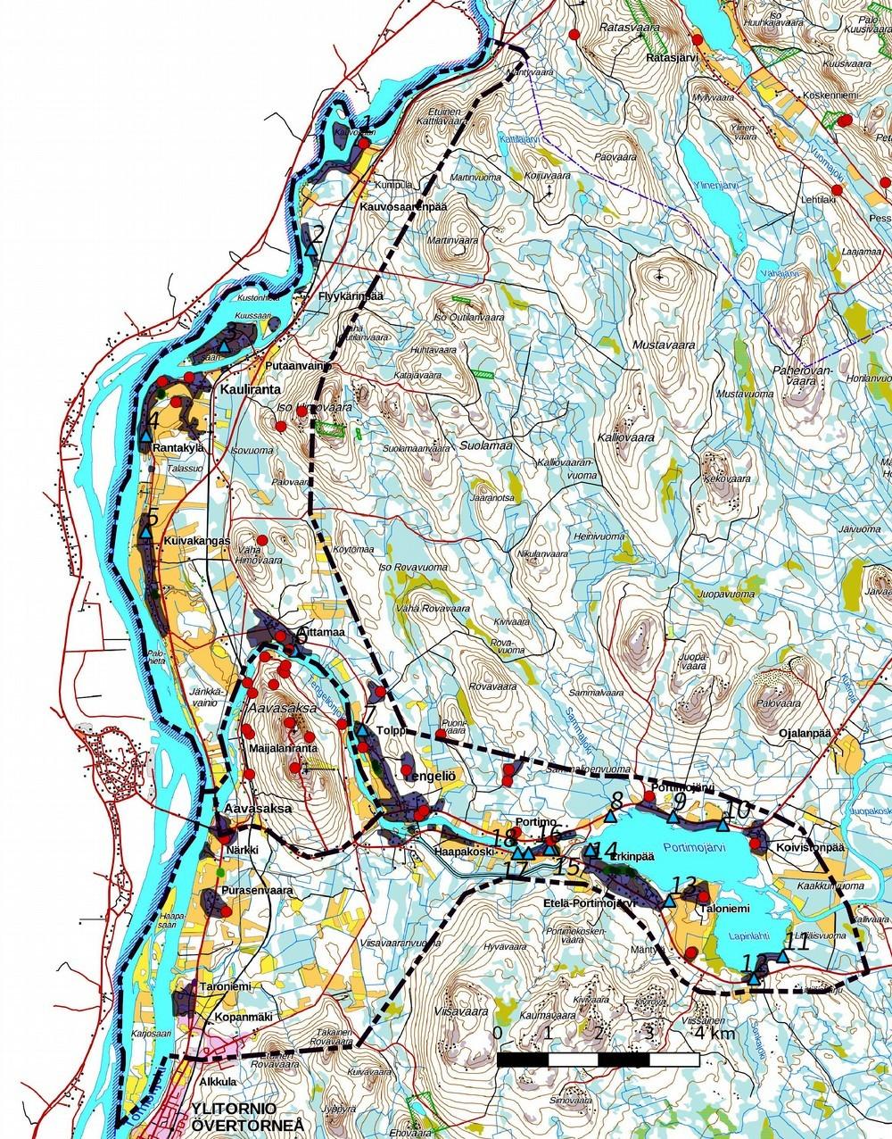 10 2.1. Esiselvitys Esiselvityksessä käytiin läpi alueella aikaisemmin tehtyjen arkeologisten selvitysten tulokset.
