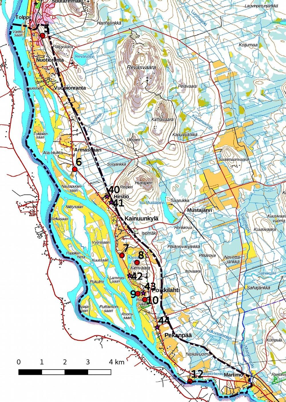 25 Kartta 8b. Eteläinen kaava-alue. Mk n.