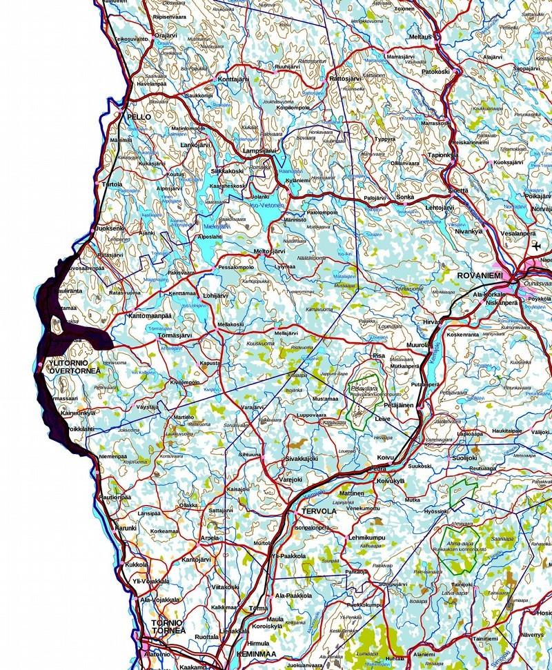 5 Kartta 1. Kaava-alueen sijainti tumman violettina. Maanmittauslaitoksen maastokarttarasteri 1:500 000, 10/2017. 2.