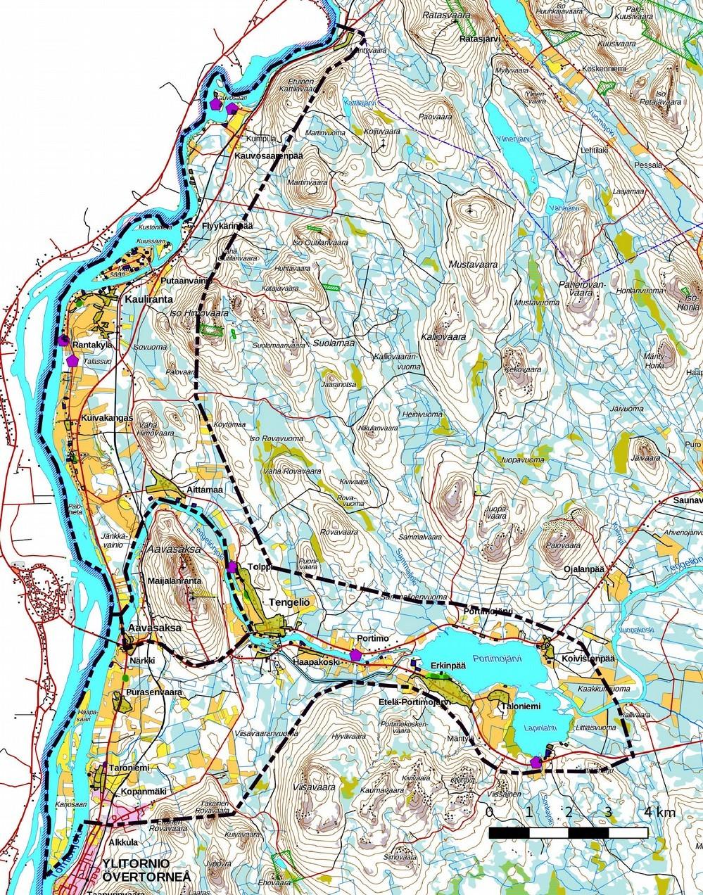 6 Kartta 2a. Pohjoinen kaava-alue.