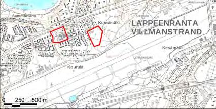 Selvitysalueina olivat päiväkotikoulun kaksi vaihtoehtoista sijoituspaikkaa, joista toinen sijoittuu Kourulan aluekeskukseen (VE ) ja toinen Ukonpuistoon (VE ).