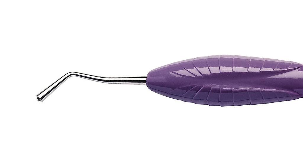 Instrumentissa on sekä paksumpi että ohuempi kärki, joita voidaan käyttää etu- ja taka-alueen erikokoisissa kaviteeteissa.