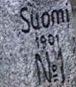 1 Byggt år 1901 Gränskarta nr 1 uom. / Anmärk.