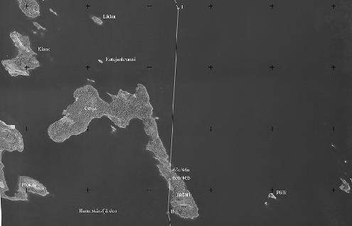 I Taitepiste Brytningspunkt Byggt år Gränskarta nr 46 uom. / Anmärk.