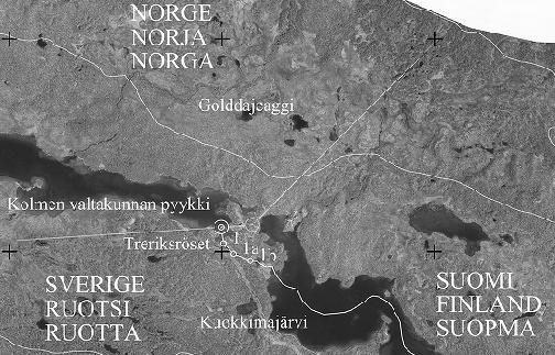 1 a Byggt år 1901 Gränskarta nr 1 uom. / Anmärk.