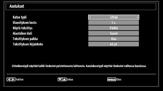 Voit noudattaa lamauttamistoimintoja kuvakkeita muuttamalla. RET/BACK: Takaisin tiedostolistaan. INFO: Näyttää ohjeruudun.
