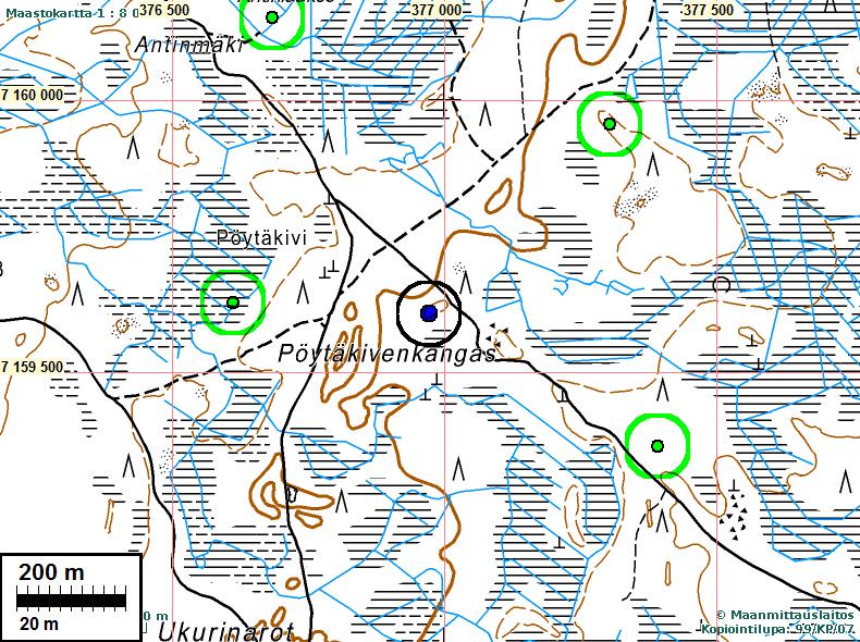 23 RAAHE PÖYTÄKIVENKANGAS Mjtunnus: Rauh.