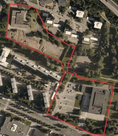 7 Leikkipiha Leikkipiha Kuva 3.1. Vasemmalla selvitysalueen nykytilan maankäyttöä ilmakuvana. Oikealla selvitystilanteen tuleva karkea maankäyttö.