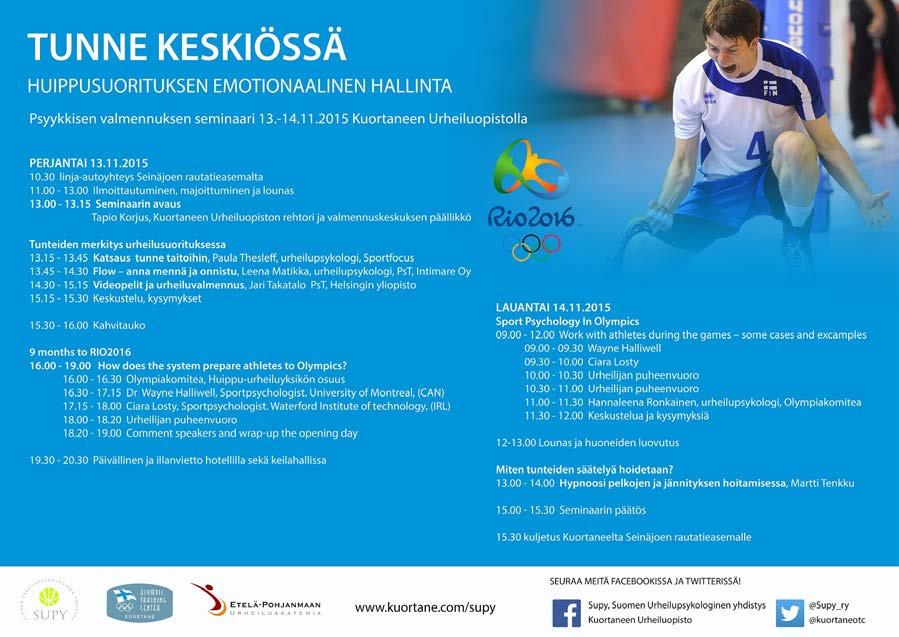 16 8. Urheiluakatemia- ja muu yhteistyö Lukuvuonna 2015-2016 Suomessa toimi vakiintuneesti 22 urheiluakatemiaa.
