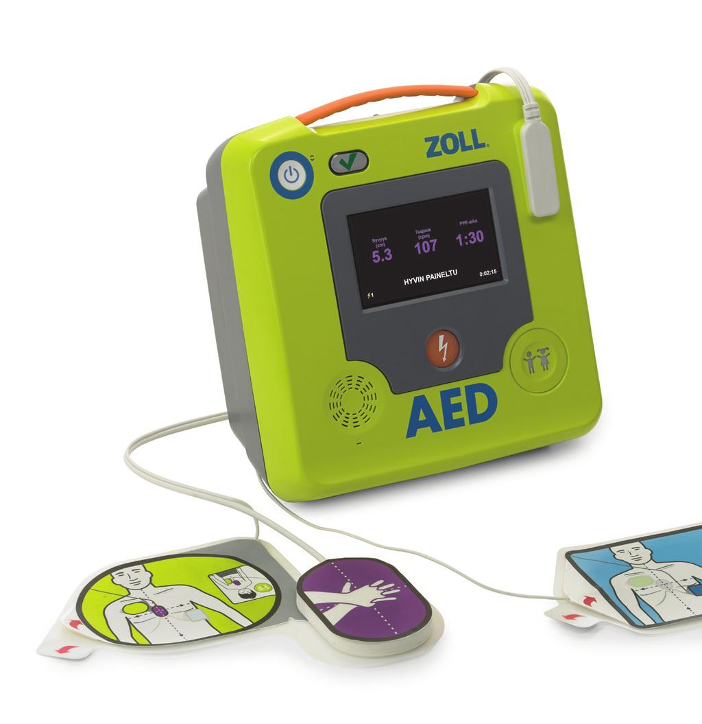 Enemmän kuin AED Plus Vuonna 2002 ZOLL lanseerasi AED Plus -defibrillaattorin ja Real CPR Help