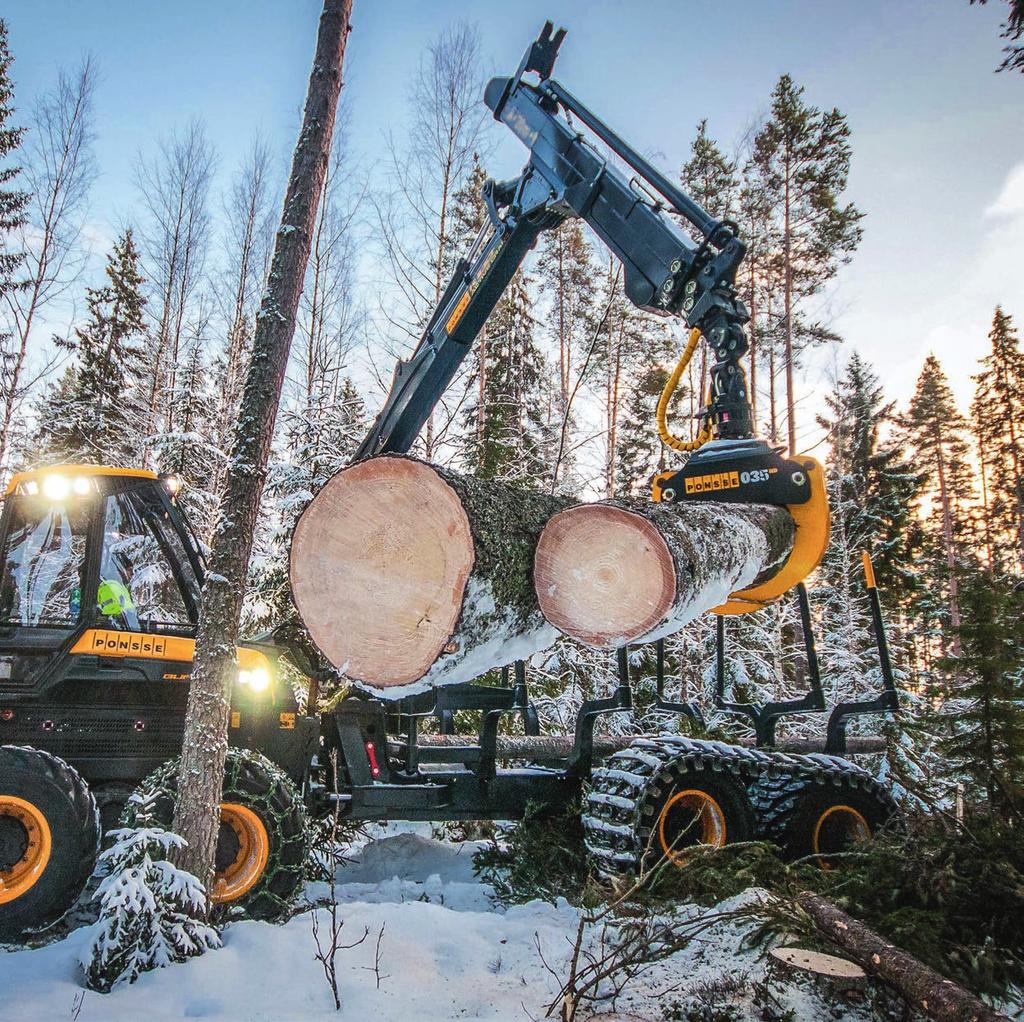 OPTIMAP2-KARTTASOVELLUS LÖYDÄ HELPOSTI HARVESTERIN JÄT TÄMÄT K ASAT PONSSE ACTIVE CRANE SAUMATONTA KUORMAIMEN HALLINTA A PONSSE Active Crane on uusi tapa hallita kuormainta ja tehostaa työskentelyä.