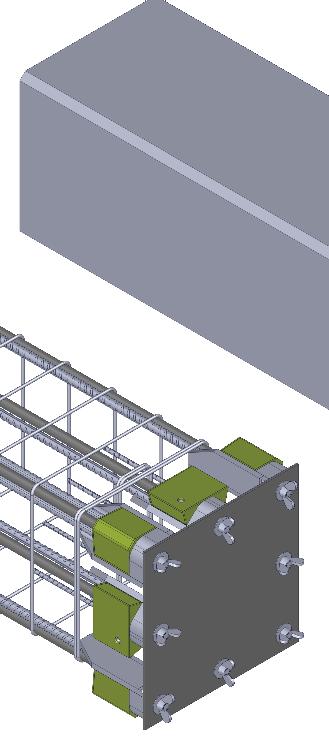 Ohjeet ovat samat kuin pilarikenkien tavanomaiselle asennukselle ja betonipeitteelle. Väli on liian pieni täyttyäkseen betonilla.