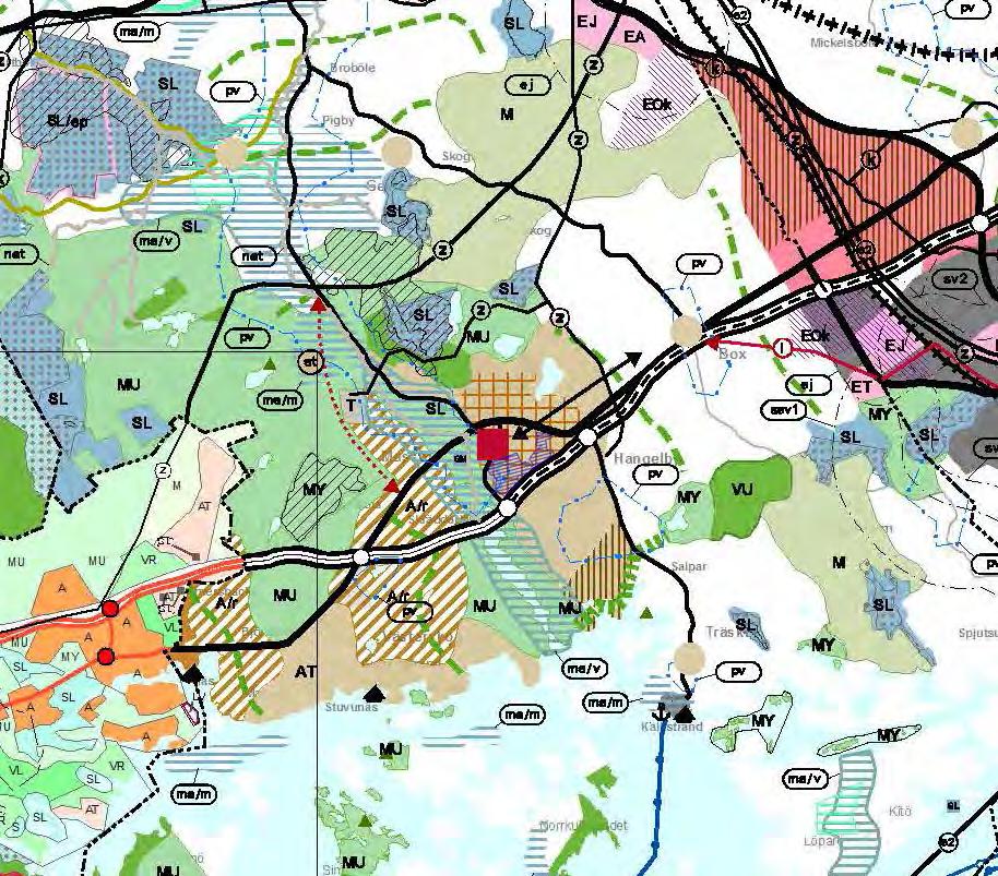 Maakuntakaava Itä-Uudenmaan maakuntakaavassa ()kaavamuutosalue sijaitsee työpaikka-alueella (TP). Uudenmaan vaihemaakuntakaava Ympäristöministeriön 30..14 vahvistamassa Uudenmaan 2.