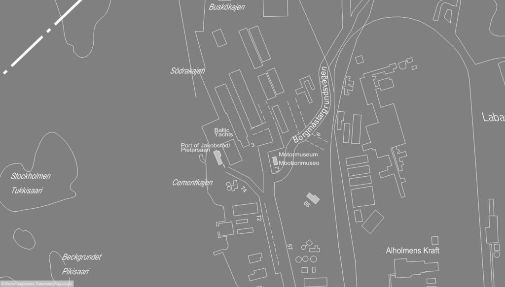 Genom den nya detaljplanen bildas: Stadsdel 10 ALHOLMEN: del av kvarter 18 (kvartersområde för industri- och lagerbyggnader), samt hamnområden(del). 1. PERUS- JA TUNNISTETIEDOT 1.