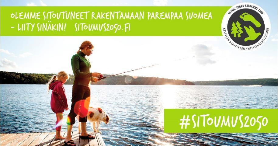 #ESDW #Sitoumus2050 + linkki omaan sitoumukseenne Sitoumus-sivuilla tai juttuun/tiedotteeseen organisaationne verkkosivulle Tutustu kestävän kehityksen