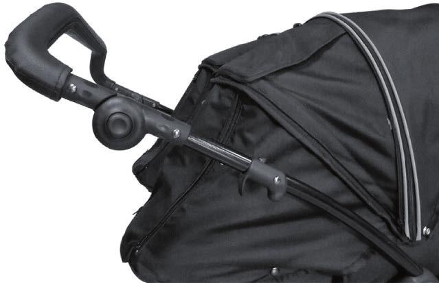 FÄLLA IHOP CHASSIT / RUNGON KASAAMINEN / LEGGE SAMMEN UNDERSTELLET / SAMMENKLAPNING AF STEL / FOLDING THE CHASSIS A B 14 SE Fäll först ihop suffletten. För upp chassilåsets säkerhetsspärr (A).