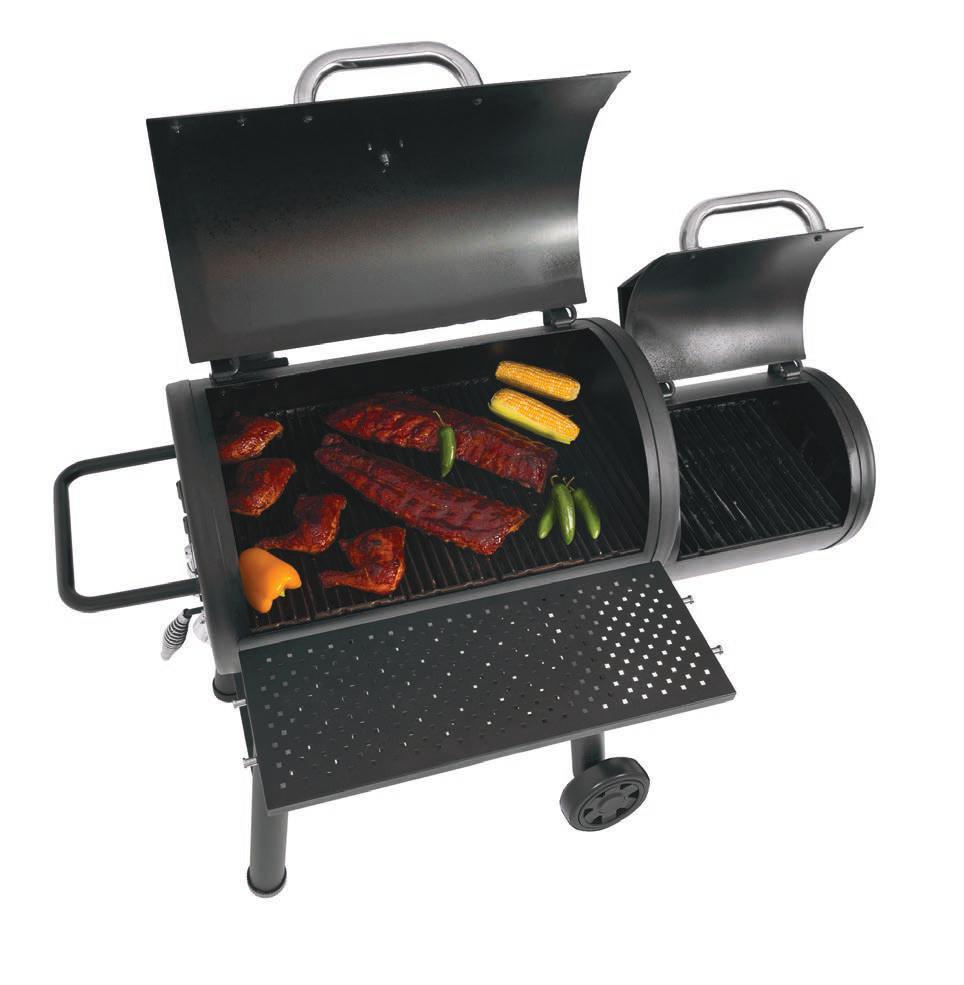 Kookkaat kahvat 2 mm teräslevyä Tukevat, kaksipuoliset, valurautaiset grillausritilät 958050 P:84 S:50 K:105 EPÄSUORA GRILLAUS SAVUSTUS Tukevat,
