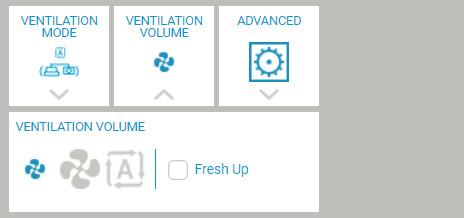 12 Npsut Ventiltion mode (Tuuletustil)-vlikko (g). Tulos: Seurv osio tulee esiin. g h Lisätoiminnot eivät ole käyttäjien käytettävissä.