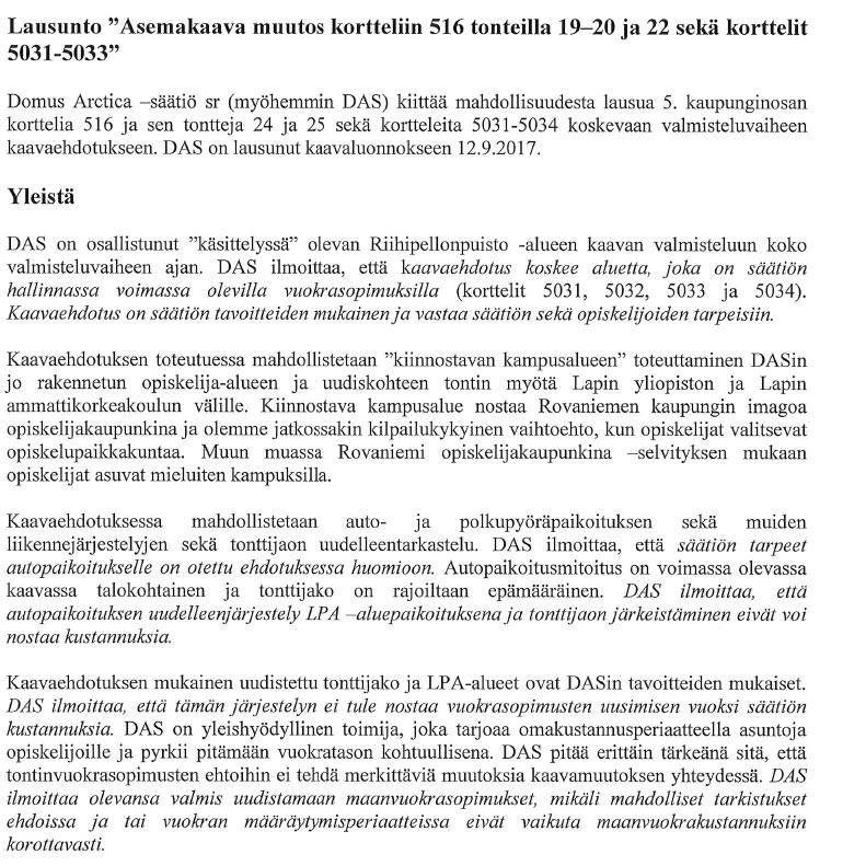 VUOROVAIKUTUSLOMAKE/ AU 236 Riihipelto EHDOTUSVAIHEEN