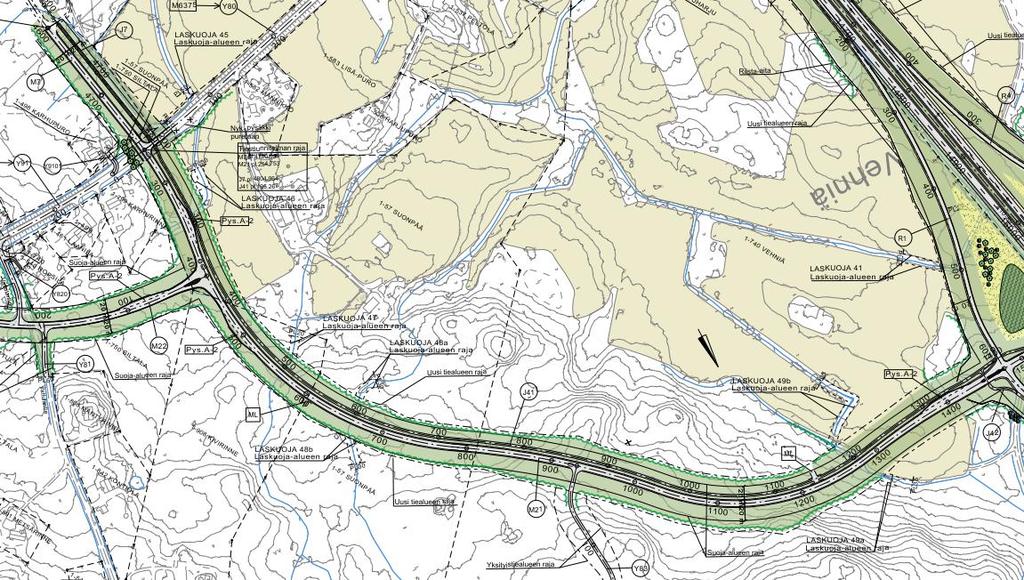 Ympäristövaikutukset/ maisema ja kulttuuriperintö 13(14) Reunavyöhykkeelle ja metsään, arvokkaan maisema-alueen reunalle sijoittuvalla tielinjalla ei ole niin merkittäviä maiseman arvoja heikentäviä