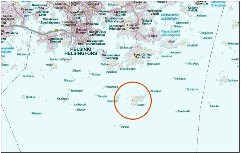 1 ISOSAAREN JA KUIVASAAREN 1. JOHDANTO Kesällä 2015 selvitettiin Helsingin edustan Isosaaren ja Kuivasaaren luonnonolosuhteita sekä pesimälinnustoa Senaatti-kiinteistöjen toimeksiannosta.