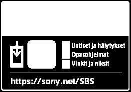 Suosittelemme asentamaan Support by Sony -sovelluksen älypuhelimellesi/iphonellesi.