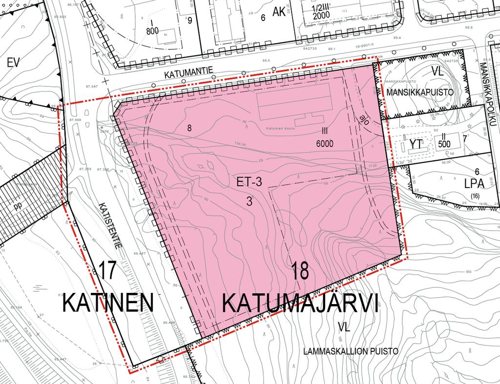 5 ASEMAKAAVAN SISÄLTÖ JA VAIKUTUKSET 5.1 Asemakaavan kuvaus Asemakaavalla muodostuu 18. kaupunginosassa kortteli 3 sekä katualuetta ja 17. kaupunginosassa katualuetta.