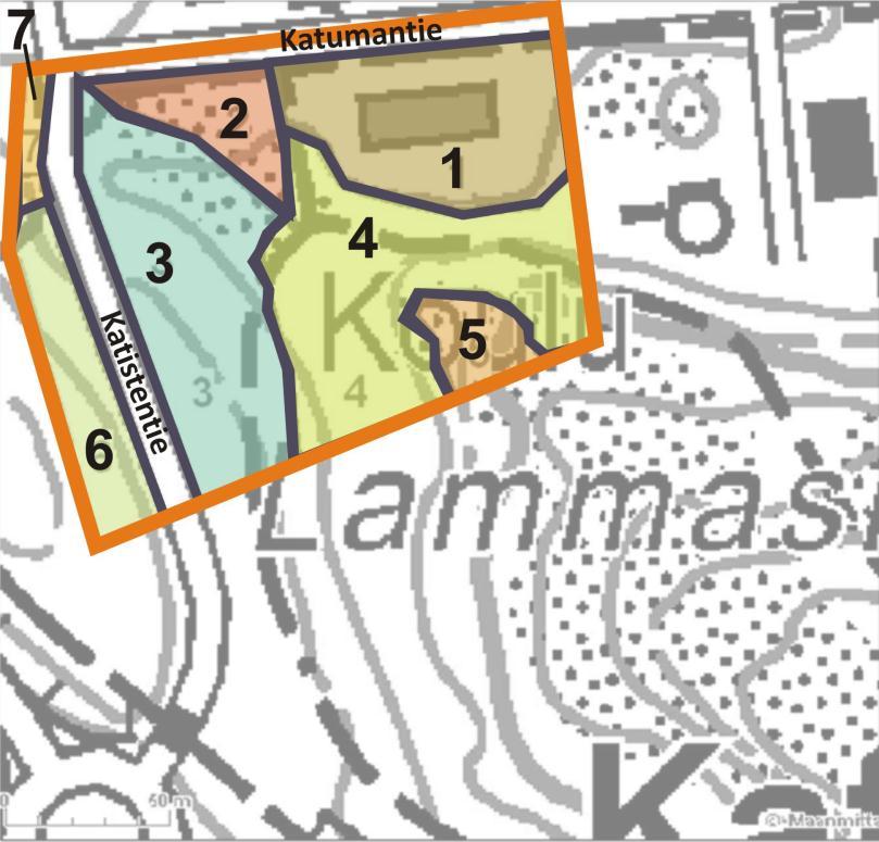 2.2.3 Suositukset suunnittelua varten Luontoselvityksen mukaan Katistentien varren lehtoalue (kuvio 3) on huomattavan kulttuurivaikutteinen, mutta siitä huolimatta sitä voidaan pitää paikallisesti