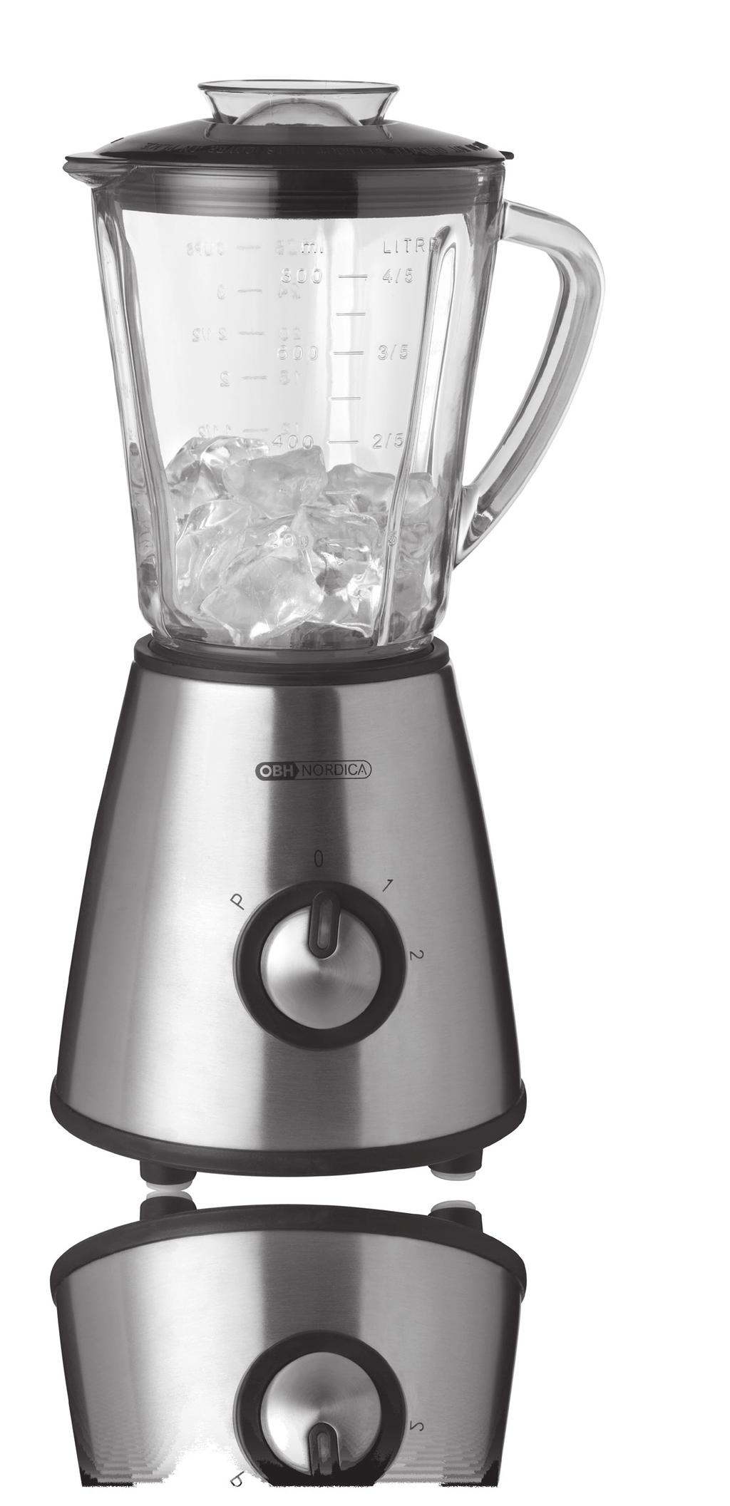Kitchen stainless piano white steel // // compact blender // // 2 speed settings // 0.
