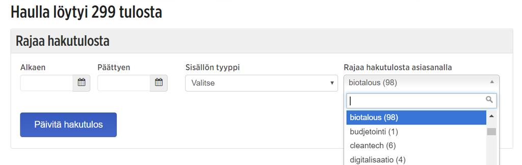 tarkentamisen ja asiasanat
