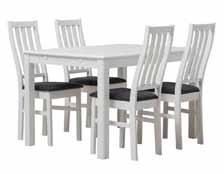 Hovi pöytä 120 cm väri: valkoinen Hovi Lux-tuolit väri: valkoinen/london5 Hovi pöytä 170+45 cm väri: