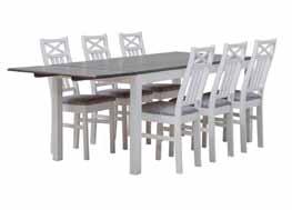 valkoinen/harmaa Hovi Lux-tuolit väri: valkoinen/harmaa Hovi Lankku pyöreä pöytä 120 cm Hovi Lankku