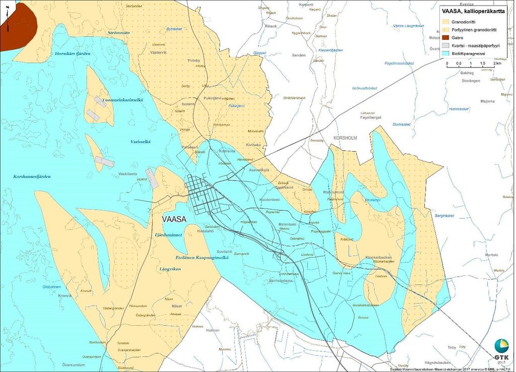 GEOLOGIAN TUTKIMUSKESKUS Vaasan taustapitoisuudet 3 2.