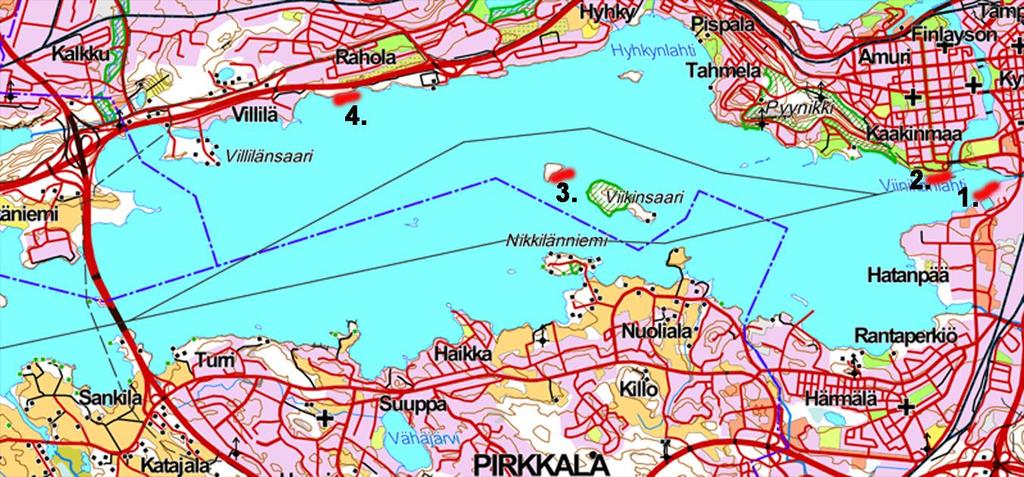 Kuva 1. Koeravustuspaikat Pyhäjärven pohjoisosassa. MML 2018. Taulukko 1. Täplärapusaaliit Pyhäjärven pohjoisosan koeravustuksissa 14. 16.8.2017. täplärapuja selkäkilpi mm ruttoisia kokupvm.