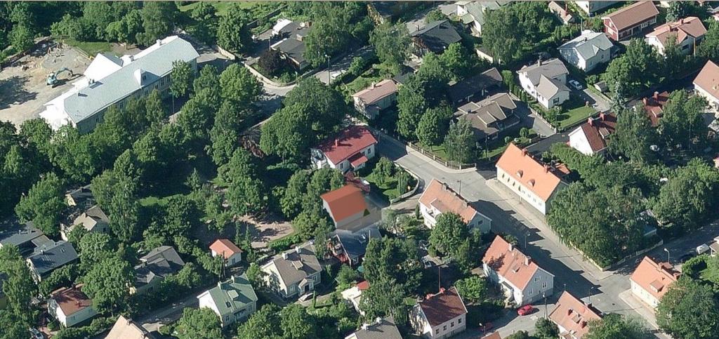 1 Kaavan rakenne Muutosalueen pinta-ala on 0,3232 ha, erillispientalojen korttelialueen pintaala on 960 m².
