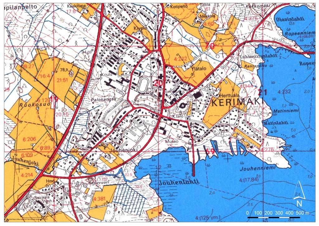 Vuonna 1939 otetussa kuvassa alueella on jo jonkin verran kasvillisuutta, mutta ero 1960-luvulla otettuun kuvaan on merkittävä: tuolloin alue oli jo