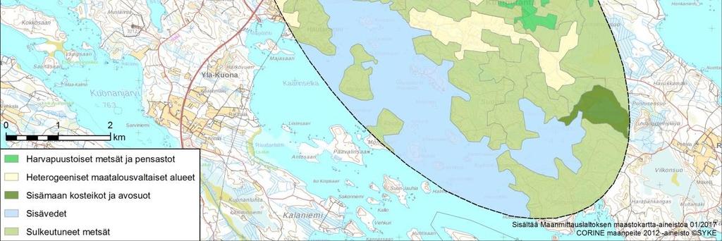 1 Muutokset 1950-luvulta nykytilanteeseen Kohdealue 3:n suurimmat maankäytön muutokset 1950-luvulta lähtien liittyvät viljelykäytössä olevan maapinta-alan pienenemiseen, metsäojituksiin sekä