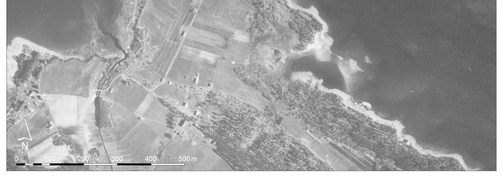 Hälvänjoki Kuva 5-45 Puruveden Susiniemi vuosina 1956 (ylempi kuva) ja 2016 (alempi)