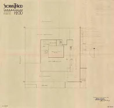 SOTE-TALO Asemapiirustus 1934 (P. Tiitola 7/1934, KaupArk). Tontti rakennettiin kaikilta sivuiltaan täyteen. ks. piirustusliite 5. 1.4.3 Laajennus 1934 Birger Federleyn vuoden 1926 laajennussuunnitelman viimeinen vaihe toteutettiin 1934-35.