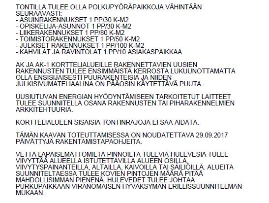Toteuttaminen ja ajoitus Asemakaavan mukaisen